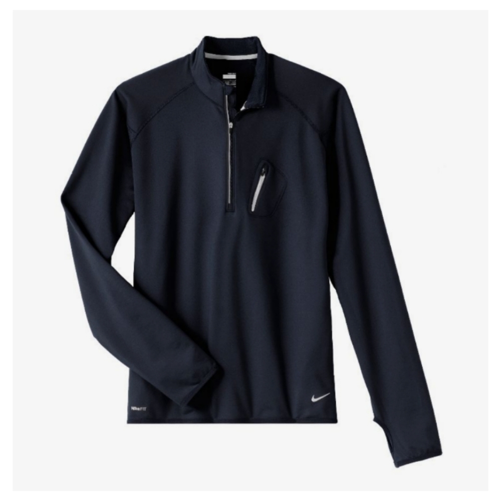 Nike Men’s Cold Weather Thermal Half-Zip Running Jacket Thumb Holes Size Large